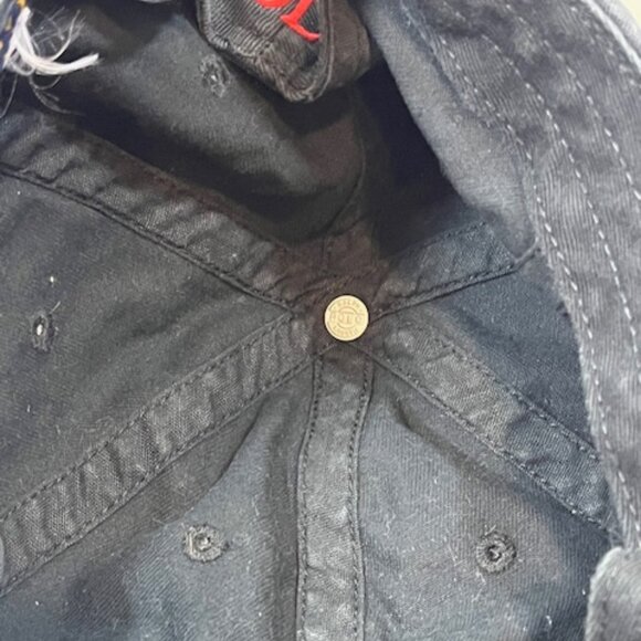 Polo Ralph Lauren Cotton Embroidered Logo Black Baseball Cap Hat Adjustable - Picture 10 of 12